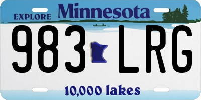 MN license plate 983LRG