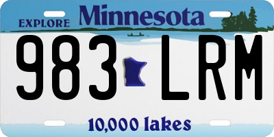 MN license plate 983LRM