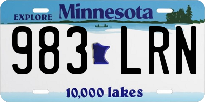 MN license plate 983LRN