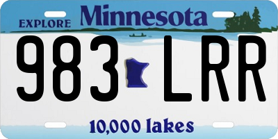 MN license plate 983LRR