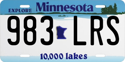MN license plate 983LRS