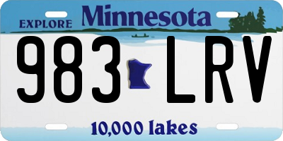 MN license plate 983LRV