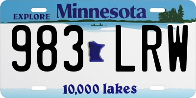 MN license plate 983LRW