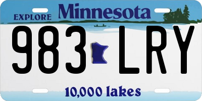 MN license plate 983LRY