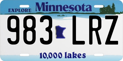 MN license plate 983LRZ