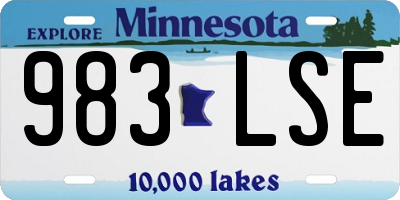 MN license plate 983LSE