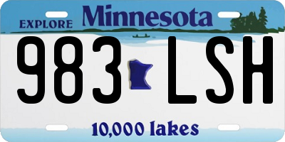 MN license plate 983LSH
