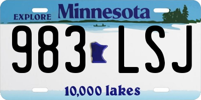 MN license plate 983LSJ