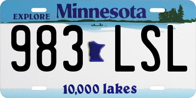MN license plate 983LSL