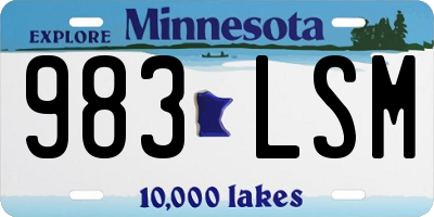 MN license plate 983LSM