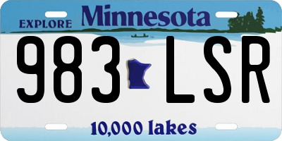 MN license plate 983LSR