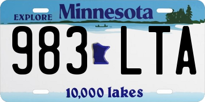 MN license plate 983LTA