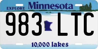 MN license plate 983LTC