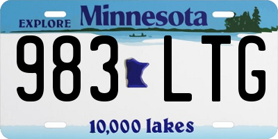 MN license plate 983LTG