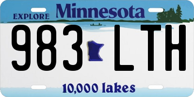 MN license plate 983LTH