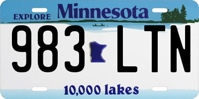 MN license plate 983LTN