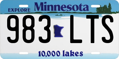 MN license plate 983LTS