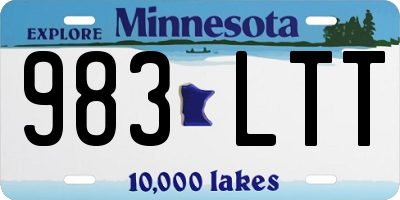 MN license plate 983LTT