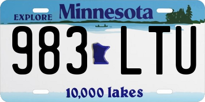 MN license plate 983LTU