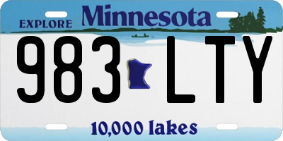 MN license plate 983LTY