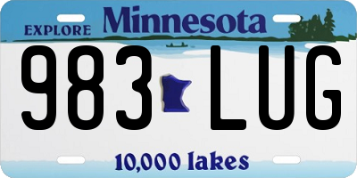 MN license plate 983LUG