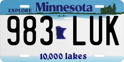 MN license plate 983LUK