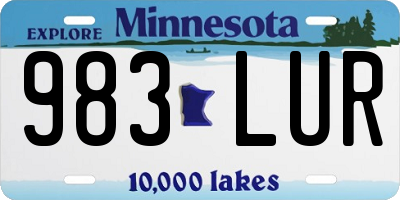MN license plate 983LUR