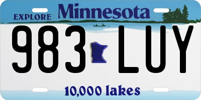 MN license plate 983LUY
