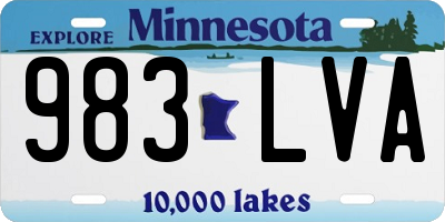 MN license plate 983LVA