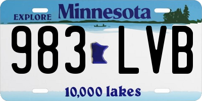 MN license plate 983LVB