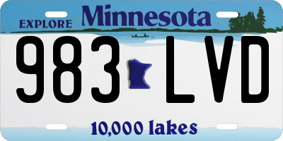 MN license plate 983LVD