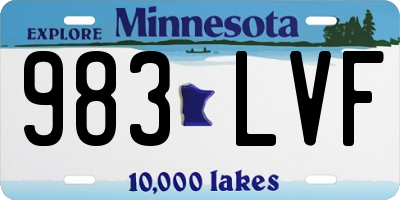 MN license plate 983LVF