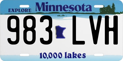 MN license plate 983LVH