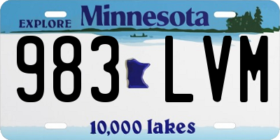 MN license plate 983LVM