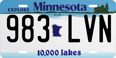 MN license plate 983LVN