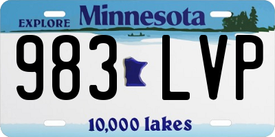 MN license plate 983LVP