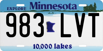 MN license plate 983LVT