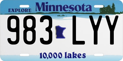 MN license plate 983LYY