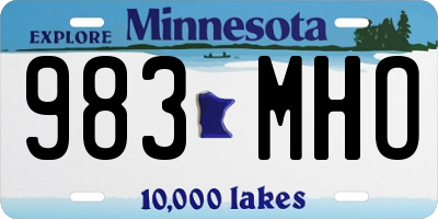 MN license plate 983MHO