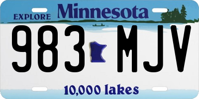 MN license plate 983MJV