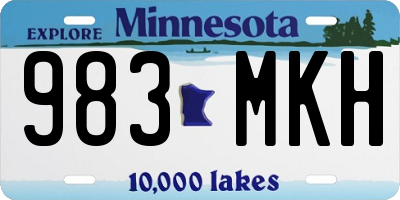 MN license plate 983MKH