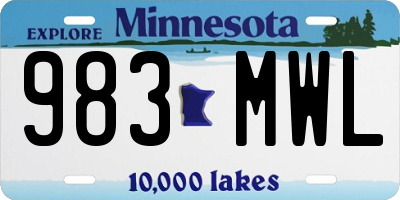 MN license plate 983MWL