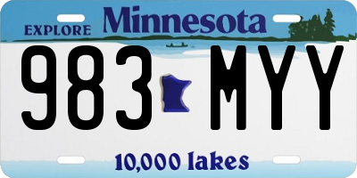 MN license plate 983MYY