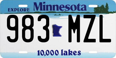 MN license plate 983MZL