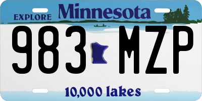 MN license plate 983MZP