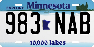 MN license plate 983NAB