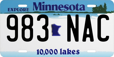 MN license plate 983NAC