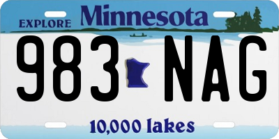MN license plate 983NAG