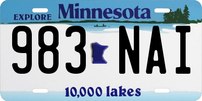 MN license plate 983NAI