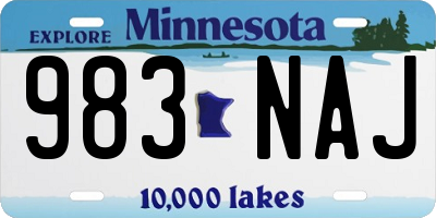 MN license plate 983NAJ